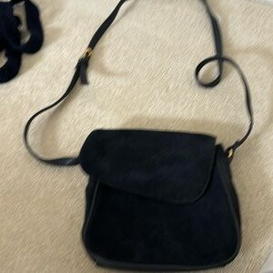 Navy suede crossbody
